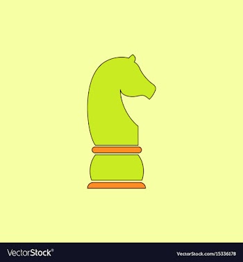 Chess knight vector image
