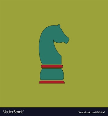 Chess knight vector image