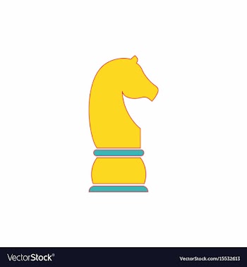Chess knight vector image