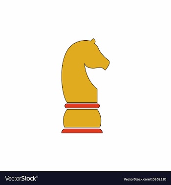 Chess knight vector image