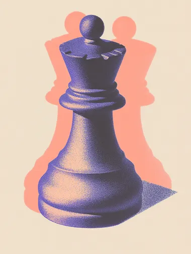 Chess Piece Halftone Illustration on Pink Background for Home Decor Chess Piece Halftone Illustration on Pink Background for Home Decor