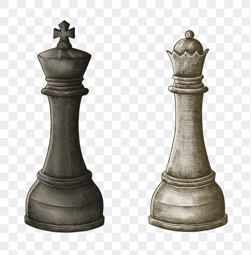 Chess pieces png vintage sticker | Free PNG - rawpixel