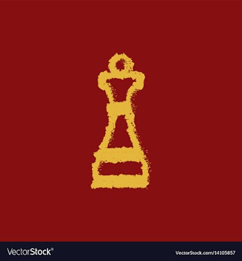 Chess queen in watercolor style vector image