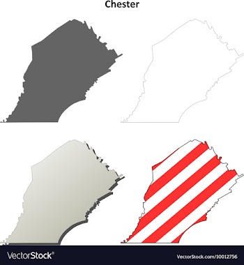 Chester Map Icon Set vector image