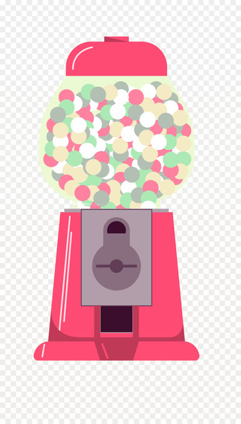 Chewing gum Bubble gum Candy - Girls tie pink candy machine 