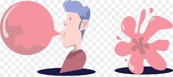 Chewing gum Bubble gum Clip art - Vector man blowing bubbles 