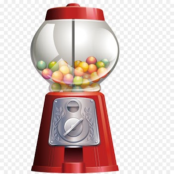 Chewing gum Candy Gumball machine Royalty-free - Vector toy machine 