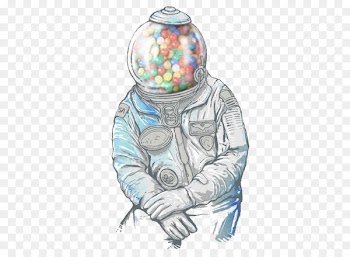 Chewing gum Gumball machine Drawing Bubble gum T-shirt - astronaut 