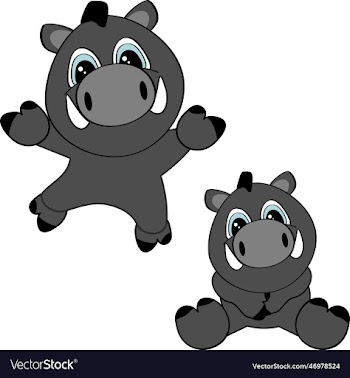 chibi baby boar character cartoon pack