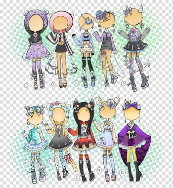 Chibi Drawing Clothing Anime, harajuku style transparent background PNG clipart