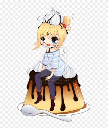 Chibi Drawing Cream Anime Food - Food Girl Chibbi Anime