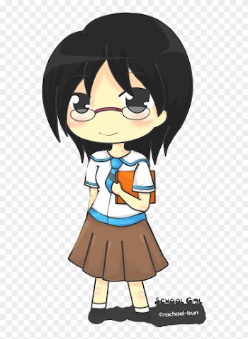 Chibi School Girl 3 By Rachael-kun - Chibi Student Girl Png