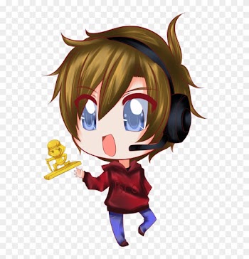 Chibi With Nerd Glasses - Chibi Boy Gamer Png