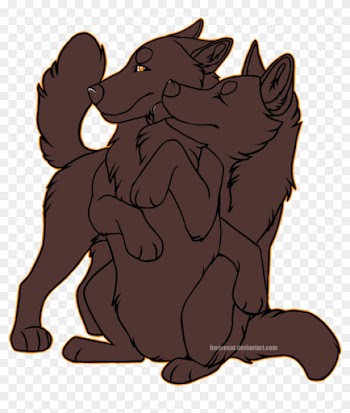 Chibi Wolf Couple Base By Houndssnack - Chibi Wolf Couple Base