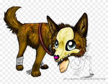 Chibi Wolf Love - Gray Wolf