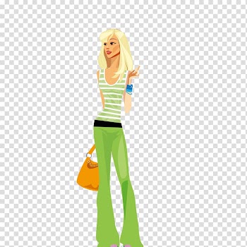 Chibiusa Illustration, European style gold straight hair white rich beauty transparent background PNG clipart