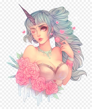 Chibiusa Unicorn T-shirt Drawing Female - creepy 