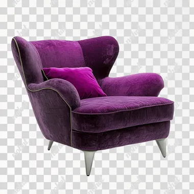 Chic Comfort: The Cozy Purple Chair