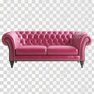 Chic Pink Leather Sofa for Stylish Living Spaces