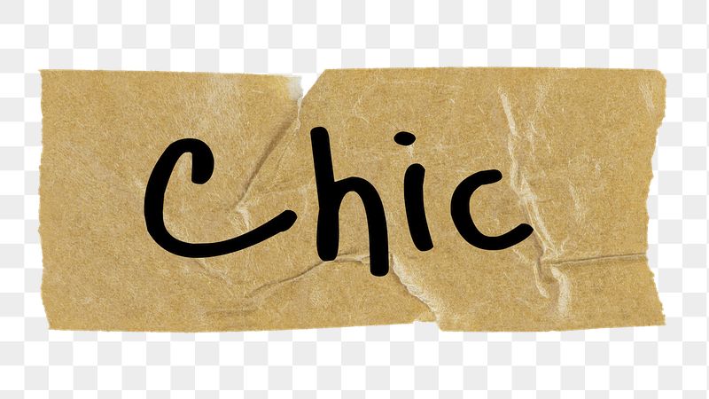 Chic png word, brown washi | Free PNG - rawpixel