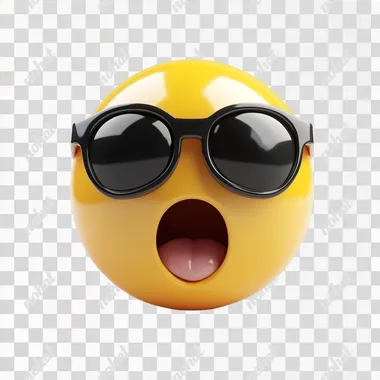 Chic Surprise: Classic Emoji with Sunglasses Chic Surprise: Classic Emoji with Sunglasses