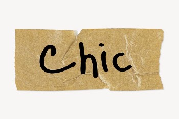 Chic word typography, brown washi | Free PSD - rawpixel
