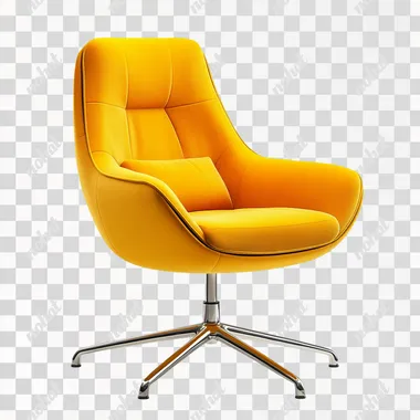 Chic Yellow Swivel Chair for Modern Office Spaces