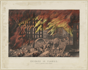 Chicago in flames: Scene at Randolph | Free Photo - rawpixel