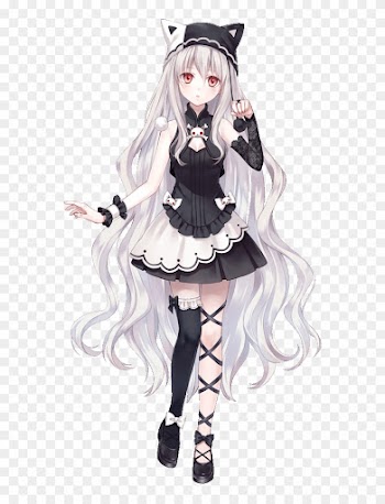 Chicas Anime - Black And White Haired Anime Girl