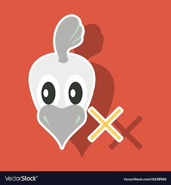 Chicken bird engraving drawn sticker vector image
