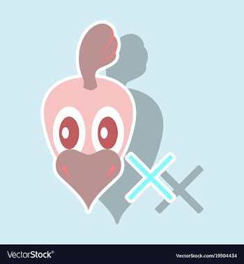 Chicken bird engraving drawn sticker vector image