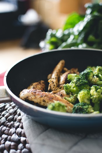 Chicken breast steak with broccoli 