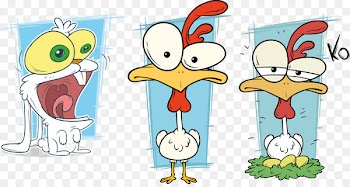 Chicken Cartoon - 3 white cartoon chicken vector 
