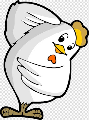 Chicken Cartoon Illustration, painted white chick transparent background PNG clipart