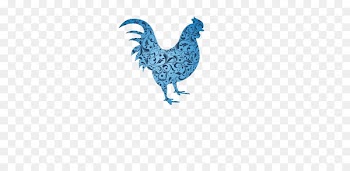 Chicken Chinese New Year Chinese zodiac Rooster Coq de feu - Blue pattern chicken 