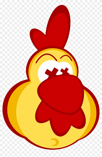 Chicken Clipart With Crazy Eyes - Dead Chicken Cartoon Png - Free ...