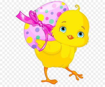 Chicken Easter Bunny Easter egg Clip art - Easter Chicken with Pink Egg Clipart 