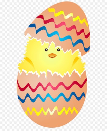 Chicken Easter Bunny Easter egg - Cute Easter Chicken in Egg PNG Clip Art Image 