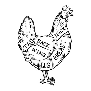 Chicken Eggs. Vintage hand drawn logo, retro print