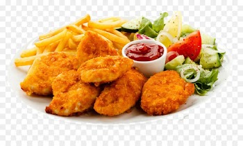 Chicken nugget French fries Chicken fingers Fried chicken Roast chicken - Chicken nuggets combination 