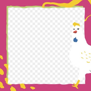 Chicken png frame background, funky | Free PNG - rawpixel