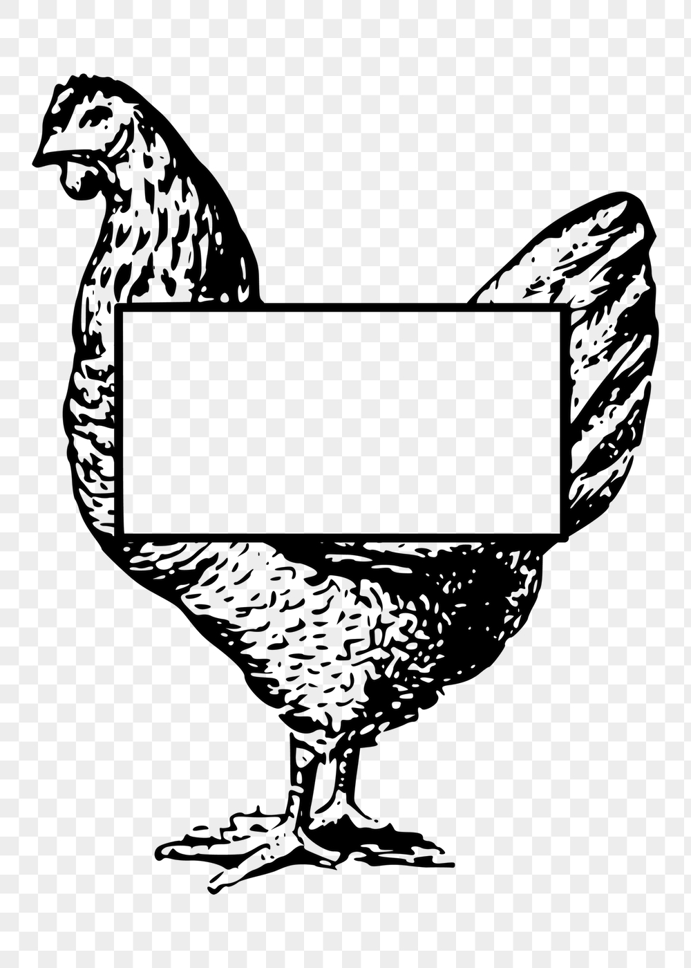 Chicken png frame, vintage animal | Free PNG - rawpixel