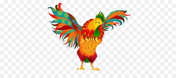 Chicken Rooster - Multicolored cock 