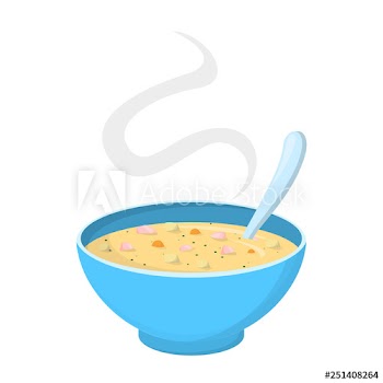 Chicken soup in a bowl