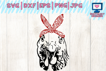 Chicken svg, chicken clipart, chicken face svg, svg files, bandana ...
