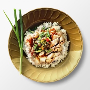 Chicken with rice in a bowl, | Free PSD - rawpixel