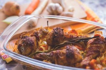 Chicken wrapped in bacon