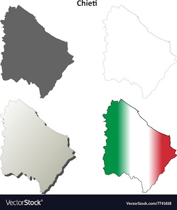 Chieti blank detailed outline map set vector image
