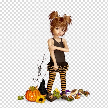 Child Autumn , witch transparent background PNG clipart