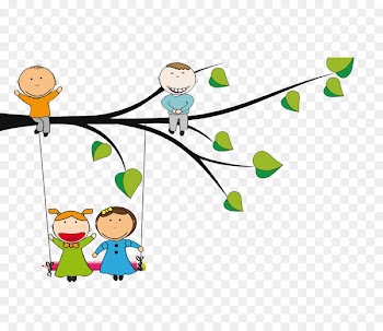 Child Calendar Illustration - Cartoon child swing 